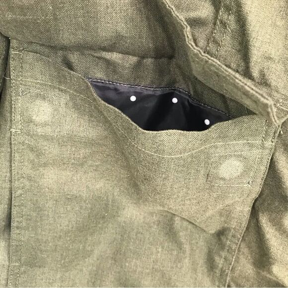 Torrid Olive Green Canvas Zip Up Hooded Winter Anorak Jacket - Picture 14 of 16